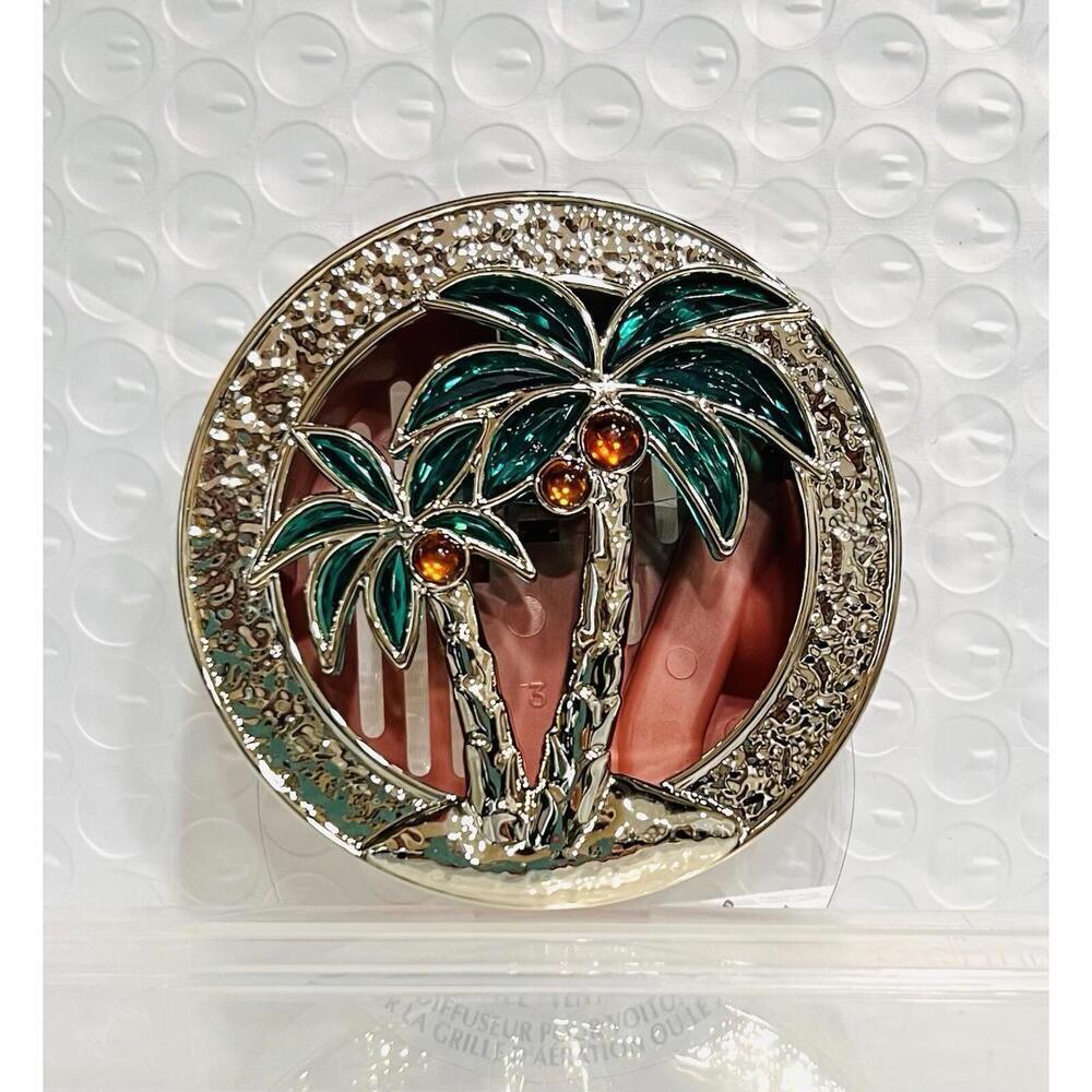 BATH AND BODY WORKS Palm Trees Scentportable Vent Clip Holder Car Freshener